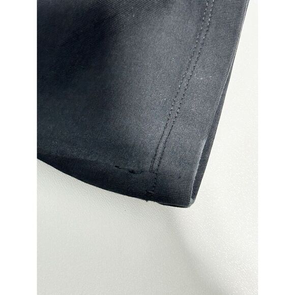 Sandro Paris Women's Asymmetric Peplum Floral Patch Embroidered Tee Black Size 4 - Picture 8 of 15